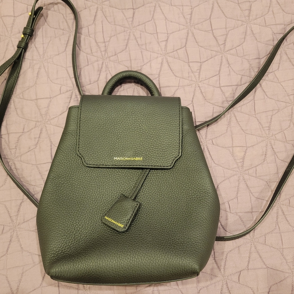 Maison de Sabré mini leather backpack black